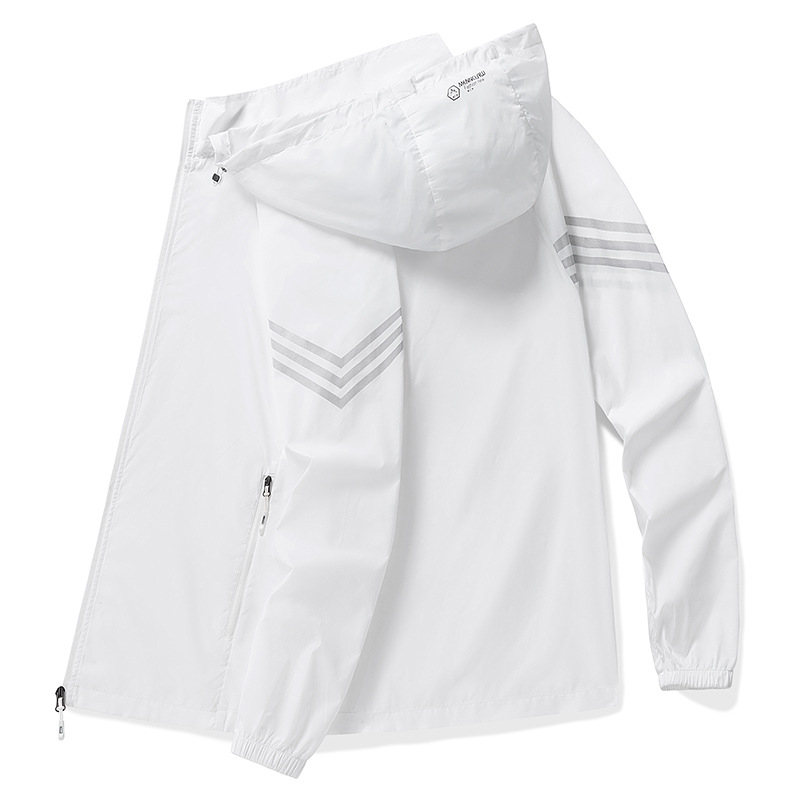 UPF50+ Ice Silk muška majica s kapuljačom, Slim-Fit, prozračna, 100% poliester, za otvorene sportove
