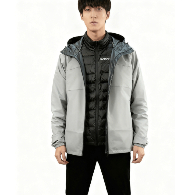 Férfi ultrakönnyű nylon termoszövet belső réteg téli belső réteghez, karcsú szabás, szélálló és vízlepergető, vékony anyag 101–120 g/m²