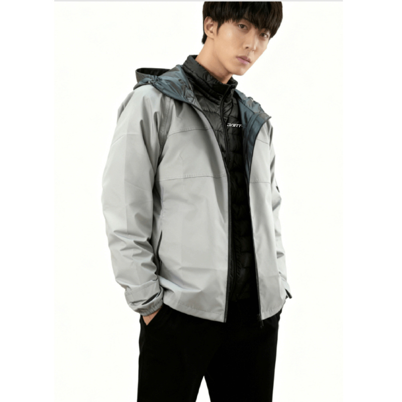 Férfi ultrakönnyű nylon termoszövet belső réteg téli belső réteghez, karcsú szabás, szélálló és vízlepergető, vékony anyag 101–120 g/m²