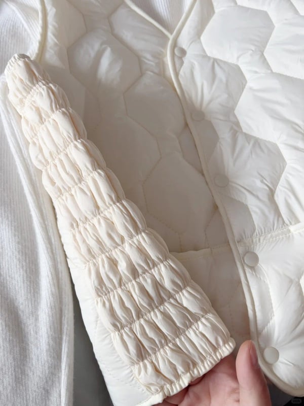 Дамска жилетка с подплата от флис, вълно-смесен материал, V-образно деколте, стандартна дължина, пълнеж от полиестер