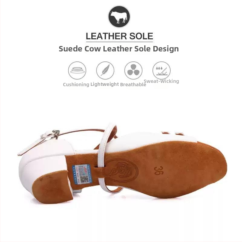 Betty детски латин танцови обувки – Мека подметка, нисък ток, дъно с козина от телешка кожа, обувки за момичета