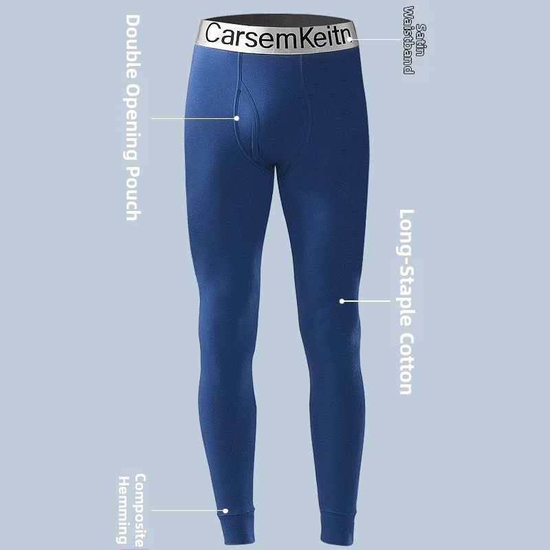 Férfi vékony pamut melegítő nadrág, karcsú szabás, lélegző, 95% pamut