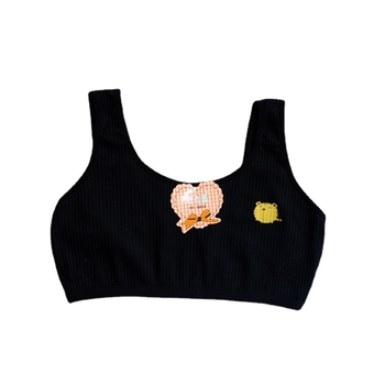 Dječji grudnjak za djevojčice od 80% pamuka, prozračna mrežasta tkanina, puna košarica s tankim oblikovanim košaricama, fiksne dvostruke naramenice, bez čeličnih prstenova, podstava od spandeksa 12%, za dob 12–15