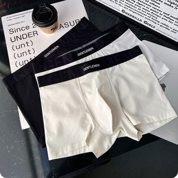 Férfi pamut alsónemű, lélegző és antibakteriális, középmagas derekú, egyszínű vagy színblokkok mintázat