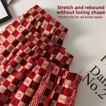 Boxeri de bărbați din bumbac, respirabili, talie medie, model în dungi/karo, design zodiac 2025