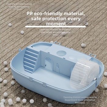 Kavez za hamstere Yeni — prozirna panoramska kućica, zaštita od bijega, materijal: svila cvijeća