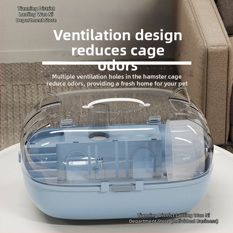 Kavez za hamstere Yeni — prozirna panoramska kućica, zaštita od bijega, materijal: svila cvijeća