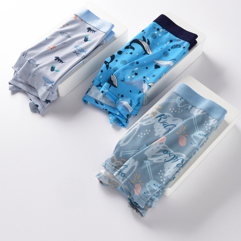 Muške boxer briefs s Ice Silk – prozračne, antibakterijske, srednji pojas, pleteni materijal