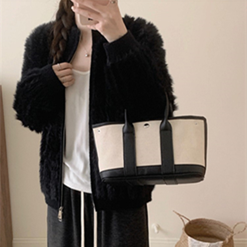 Cardigan od norke krzna i akrila, debeli pleteni džemper, s zatvaračem, gradski stil, za žene