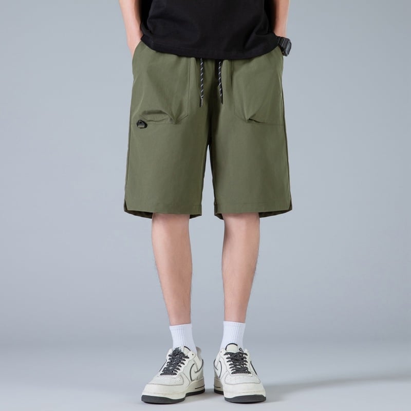 Muške cargo kratke hlače, ravnog kroja, kapri duljina, 100% poliester, više džepova, sportski stil