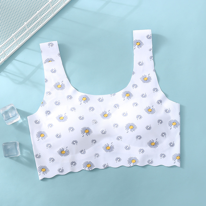 Tank-top stil grudnjaka za tinejdžerice – najlon/poliamid tkanina, puna čašica s tankom oblikovanom pjenom, fiksni dvostruki kaiševi, Faza 2 (12–15 godina)