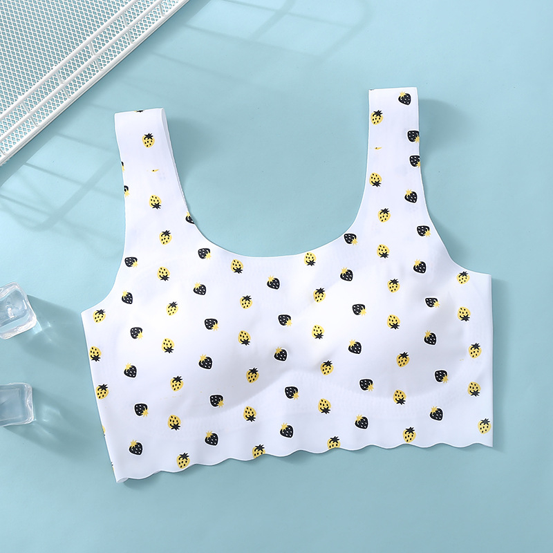 Tank-top stil grudnjaka za tinejdžerice – najlon/poliamid tkanina, puna čašica s tankom oblikovanom pjenom, fiksni dvostruki kaiševi, Faza 2 (12–15 godina)