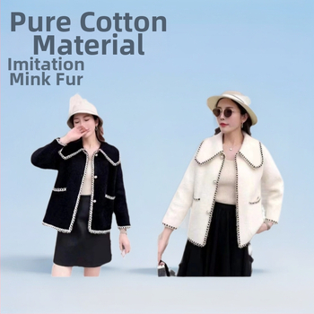 Mink velúr kardigán babakollárral, hosszú ujjú, középhosszú fazon, mink velúr és tussah selyem keverék