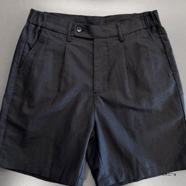 Muške šorceve od bambusovih vlakana za ljeto, lagane i prozračne, sa zip zatvaračem, visokim strukom, casual stil