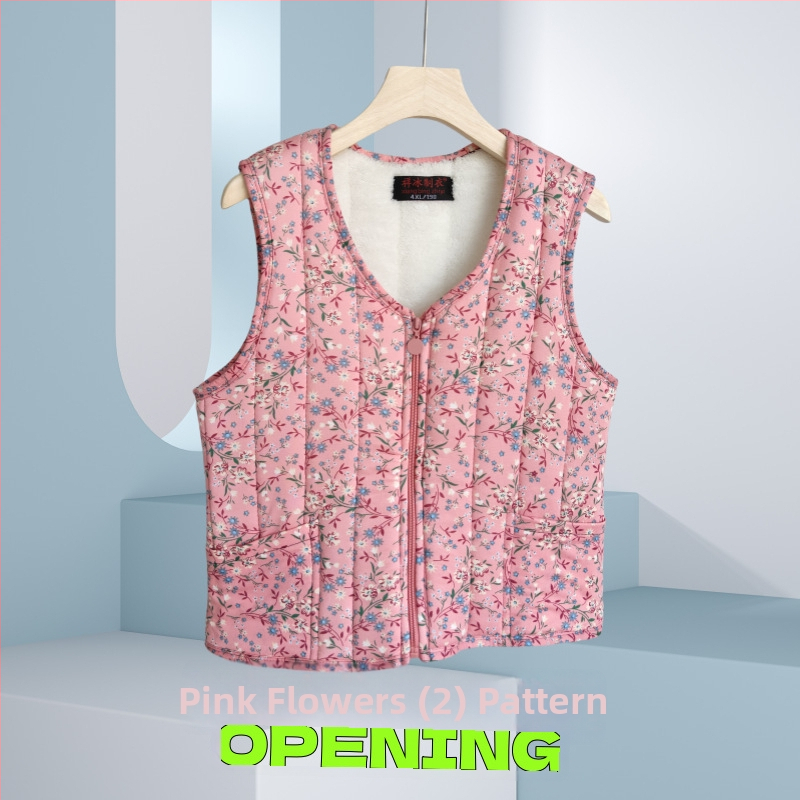 Женска флорална жилетка с V-образно деколте, нормална дължина, смес Rayon и Polyester, Пролет 2025