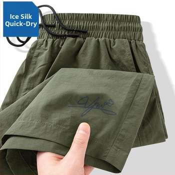 Muške Ice Silk kratke hlače, brzo sušeće, za ljeto, opuštenog kroja, sportsko casual stil