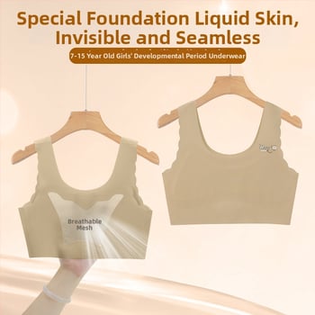 Detská súprava spodného prádla pre dievčatá (camisole a podprsenka) z nylonu 72% / spandex 28%, pre deti nad 8 rokov, leto 2025, bezpečnostná úroveň Trieda A