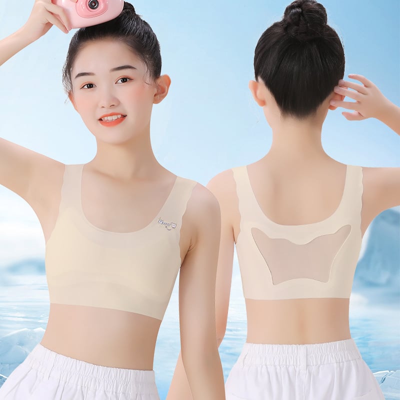 Detská súprava spodného prádla pre dievčatá (camisole a podprsenka) z nylonu 72% / spandex 28%, pre deti nad 8 rokov, leto 2025, bezpečnostná úroveň Trieda A