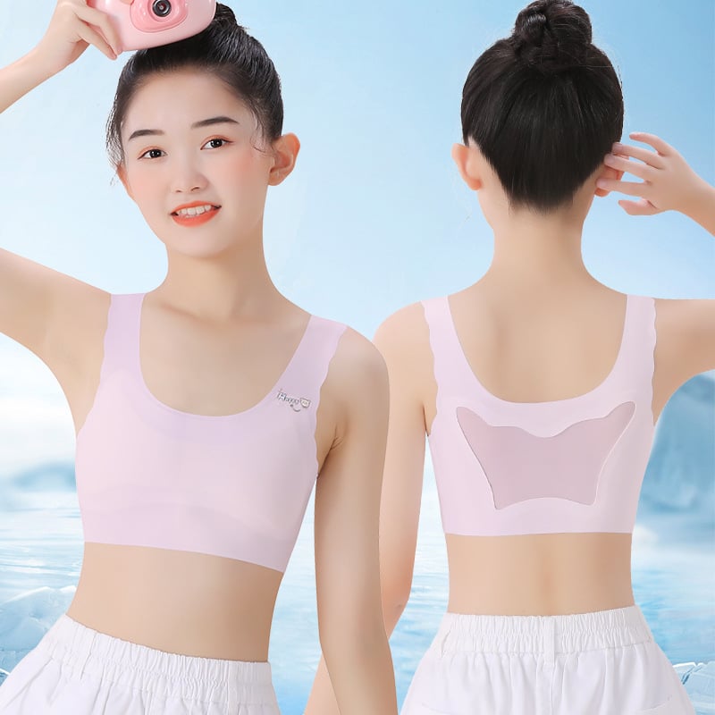 Detská súprava spodného prádla pre dievčatá (camisole a podprsenka) z nylonu 72% / spandex 28%, pre deti nad 8 rokov, leto 2025, bezpečnostná úroveň Trieda A