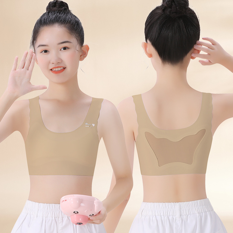 Detská súprava spodného prádla pre dievčatá (camisole a podprsenka) z nylonu 72% / spandex 28%, pre deti nad 8 rokov, leto 2025, bezpečnostná úroveň Trieda A