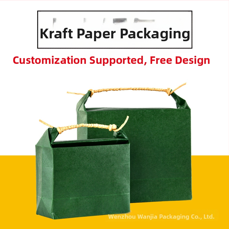 Retro darčeková taška z kraft papiera, výrez a lepenie; špecifikácia: vrečko na ryžu