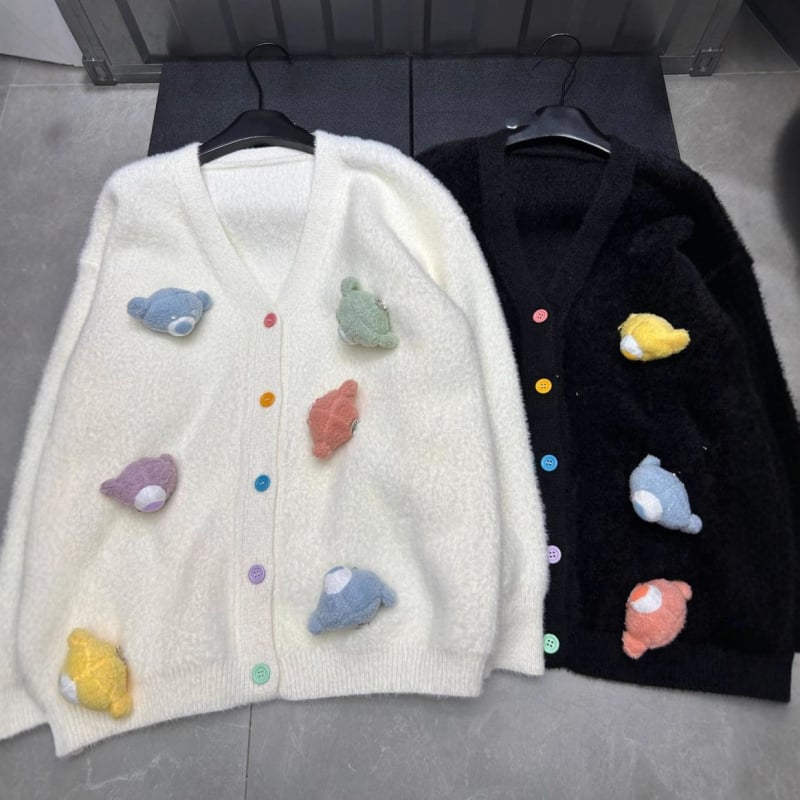 Cardigan s geometrijskim uzorkom, poliester materijal, zip, okrugli izrez, srednja debljina