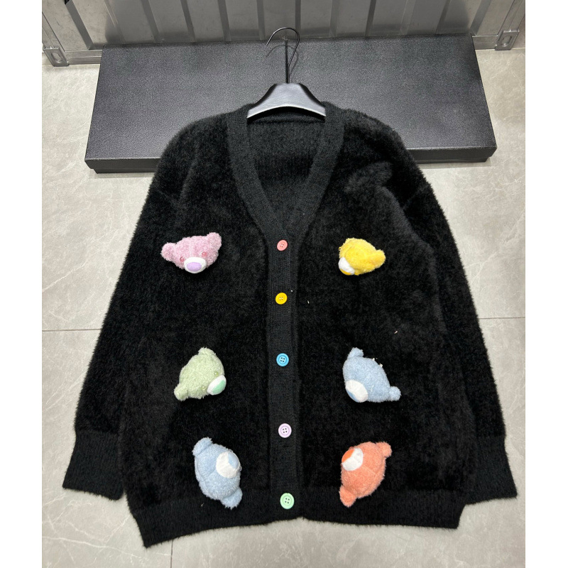Cardigan s geometrijskim uzorkom, poliester materijal, zip, okrugli izrez, srednja debljina