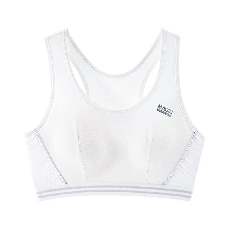 Sportski top za djevojčice, tanke oblikovane šalice, najlonska tkanina, pune šalice, vest-stil, fiksne dvostruke naramenice
