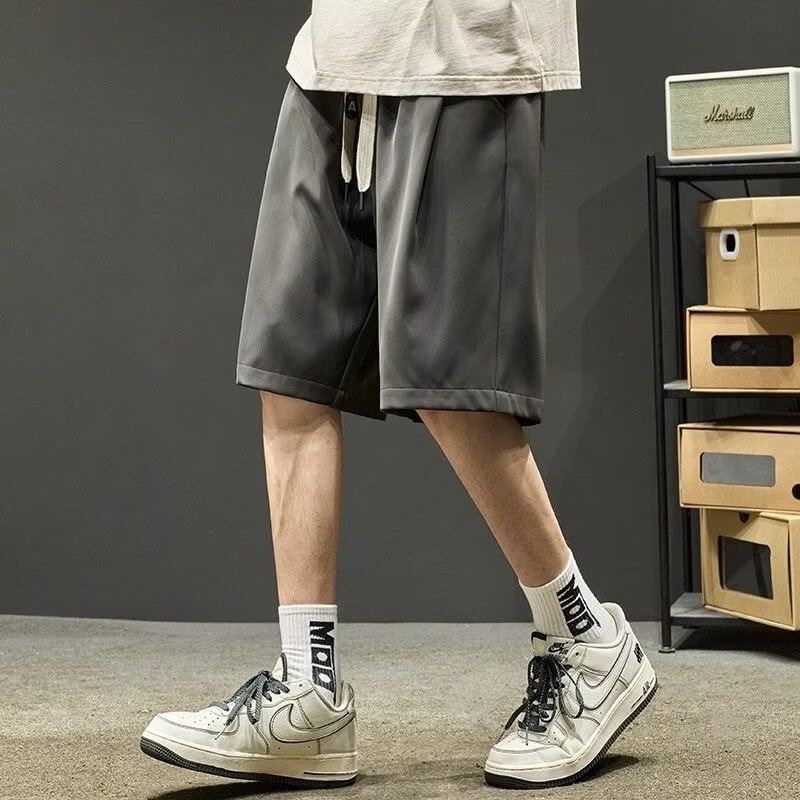 Muške Ice Silk kratke hlače, brzo sušenje, cargo stil, mikro-elastičnost, srednji pojas