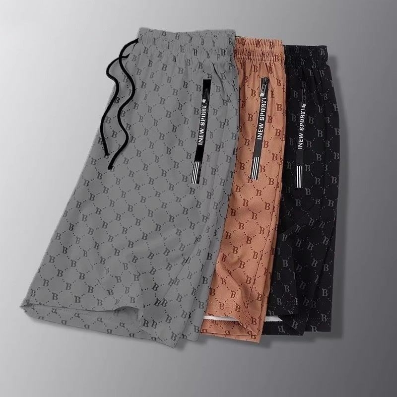 Casual muške ljetne šorceve od ice-silk, velike veličine, opuštene krojenje, tanke i prozračne, ravni kroj, sa šniringom za struk, mladenački stil