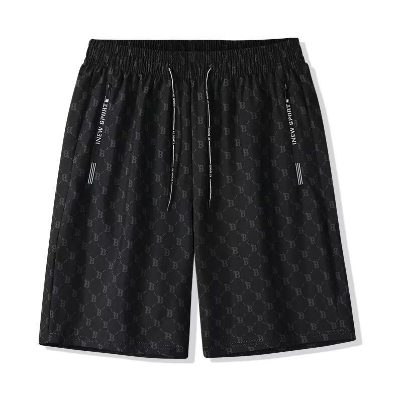 Casual muške ljetne šorceve od ice-silk, velike veličine, opuštene krojenje, tanke i prozračne, ravni kroj, sa šniringom za struk, mladenački stil