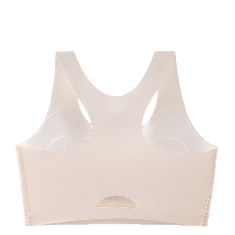 Lányok vest-stílusú edzőmelltartó fix kosarakkal; Ice Silk anyag; Nylon fő anyag; teljes kosarak; ultra vékony formázott kosár habbal; rögzített dupla vállpántok