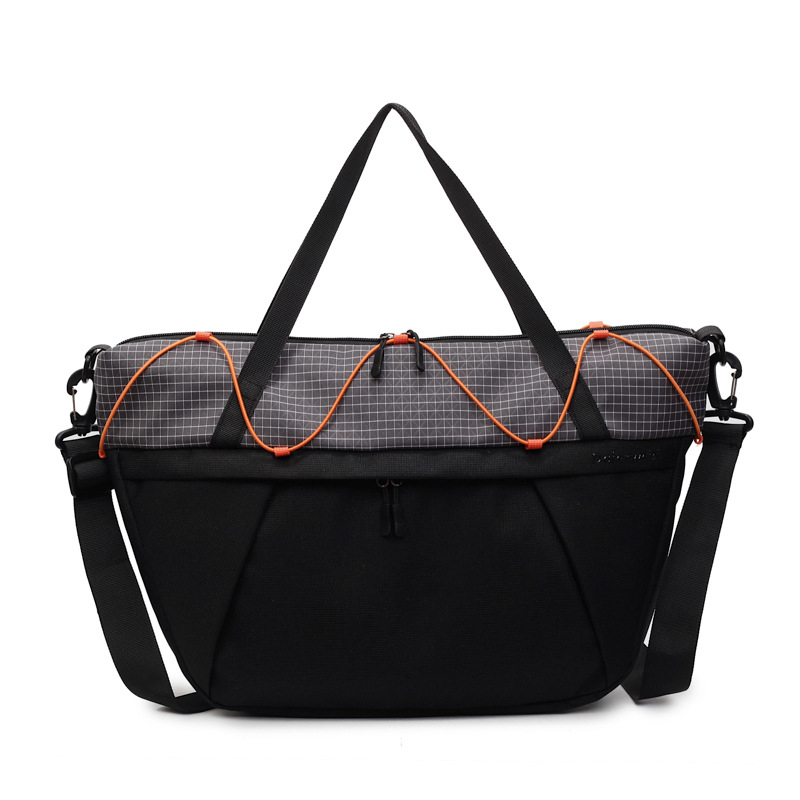Torba za jogu i fitness — torba od platna s podstavom od poliestera, uzorak usklađenih boja, urban minimalistički stil, prozračna unisex torba