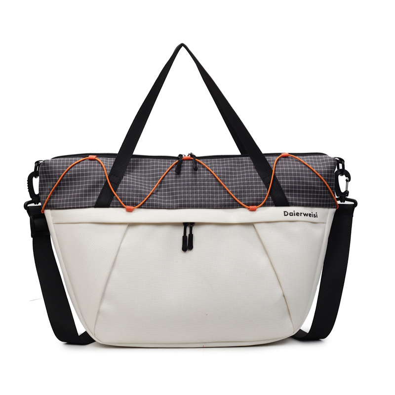 Torba za jogu i fitness — torba od platna s podstavom od poliestera, uzorak usklađenih boja, urban minimalistički stil, prozračna unisex torba