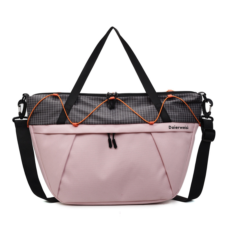 Torba za jogu i fitness — torba od platna s podstavom od poliestera, uzorak usklađenih boja, urban minimalistički stil, prozračna unisex torba