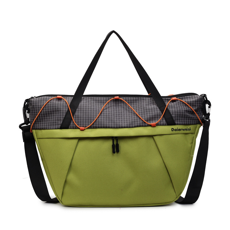 Torba za jogu i fitness — torba od platna s podstavom od poliestera, uzorak usklađenih boja, urban minimalistički stil, prozračna unisex torba