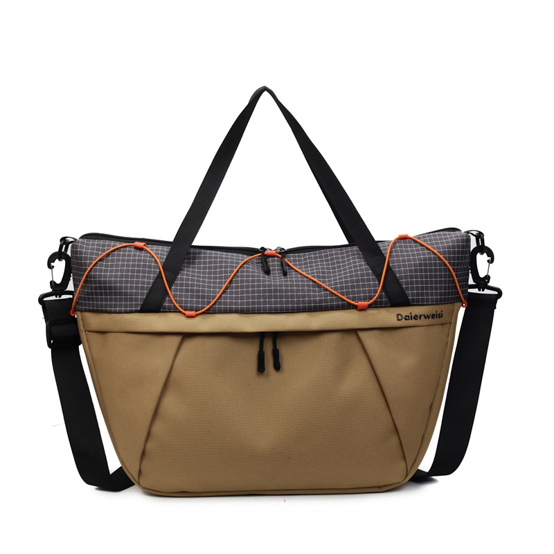 Torba za jogu i fitness — torba od platna s podstavom od poliestera, uzorak usklađenih boja, urban minimalistički stil, prozračna unisex torba
