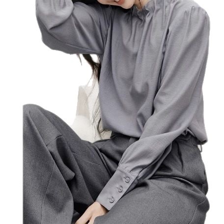 Csipkés galléros chiffonblúz, hosszú ujjú, laza szabás, viktoriánus udvari stílus részletekkel, kollázs részletek