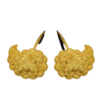 Réz hajcsat, vintage stílusú, geometriai mintával, elektroplatált felülettel, bemutató 2025 tavaszán