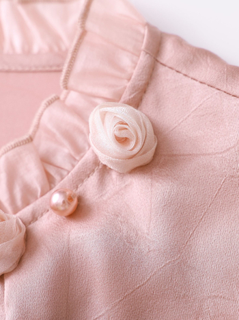 Szatin jacquard hosszú ujjú ing, reguláris fazon, egyszínű, poliészter ≥95%, 3D vágás