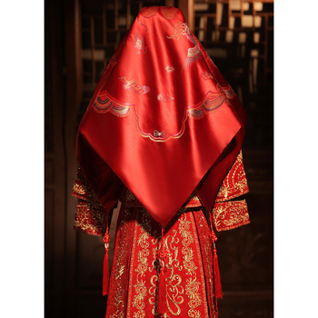 Szatén retro menyasszonyi fejfedő – esküvőre – Suzhou