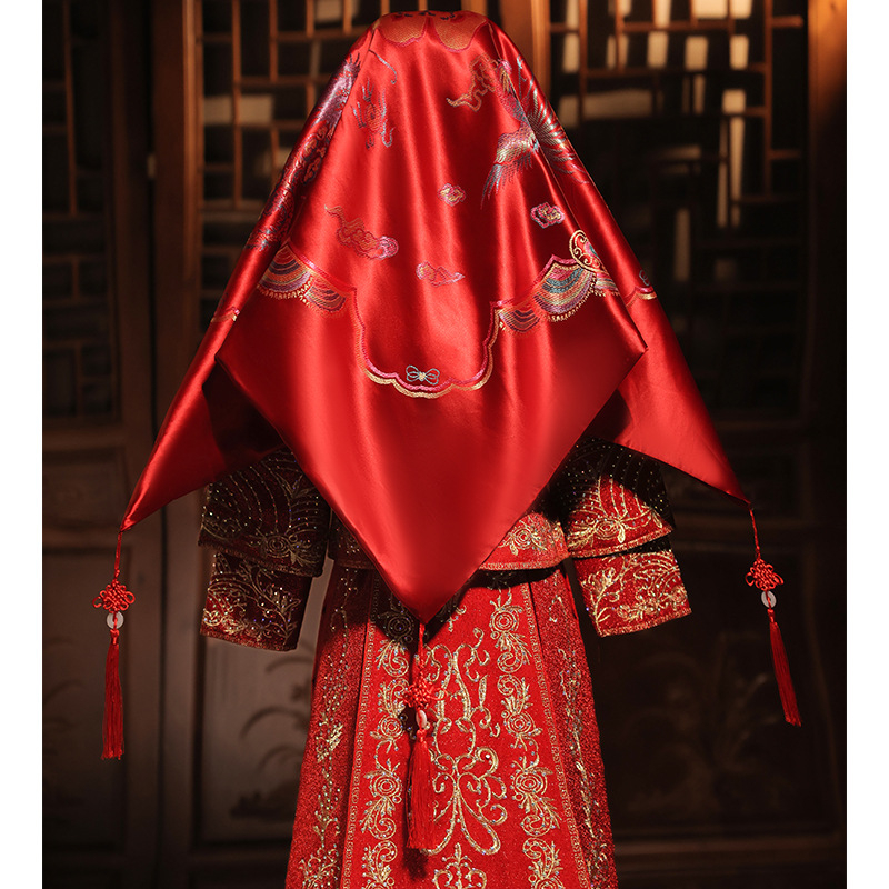 Szatén retro menyasszonyi fejfedő – esküvőre – Suzhou