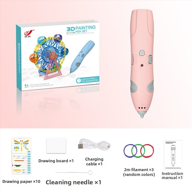 Σετ 3D στυλό εκτύπωσης για παιδιά – Χαμηλή θερμοκρασία, DIY εκπαιδευτικό παιχνίδι τέχνης και επιστήμης (4–6 ετών)