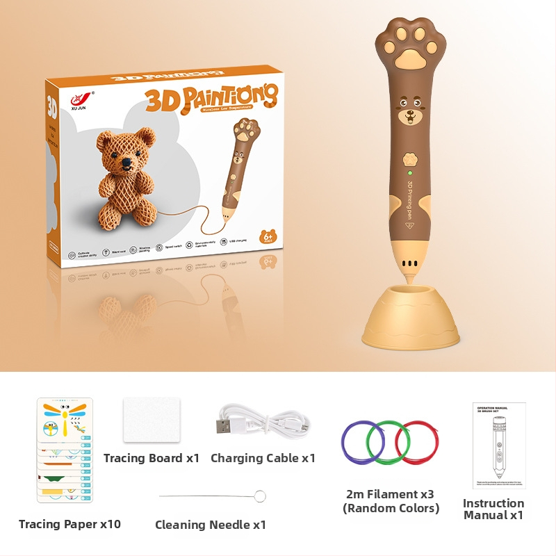 Σετ 3D στυλό εκτύπωσης για παιδιά – Χαμηλή θερμοκρασία, DIY εκπαιδευτικό παιχνίδι τέχνης και επιστήμης (4–6 ετών)