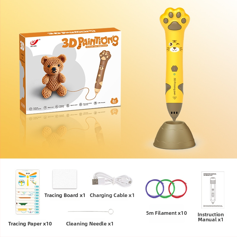 Σετ 3D στυλό εκτύπωσης για παιδιά – Χαμηλή θερμοκρασία, DIY εκπαιδευτικό παιχνίδι τέχνης και επιστήμης (4–6 ετών)