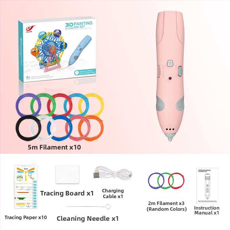 Σετ 3D στυλό εκτύπωσης για παιδιά – Χαμηλή θερμοκρασία, DIY εκπαιδευτικό παιχνίδι τέχνης και επιστήμης (4–6 ετών)