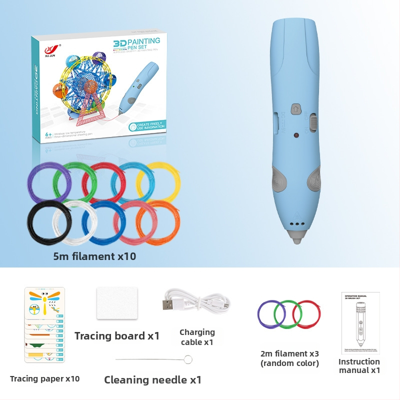 Σετ 3D στυλό εκτύπωσης για παιδιά – Χαμηλή θερμοκρασία, DIY εκπαιδευτικό παιχνίδι τέχνης και επιστήμης (4–6 ετών)