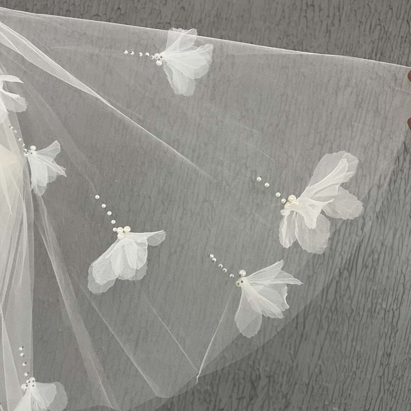 Diadem s perlama, cvjetni motiv, dvostruki sloj, retro stil, za vjenčanje