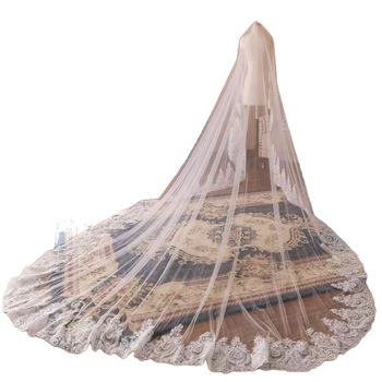 Vjenčani veo – katedralni stil, mrežni materijal, geometrijski oblik, uključuje češalj za kosu (mogućnost prilagodbe)