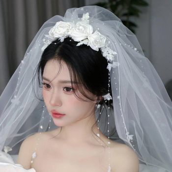 Ukras za glavu s cvjetnim oblikom — jednostavan ženski stil, prilagodba dostupna, jesen 2025